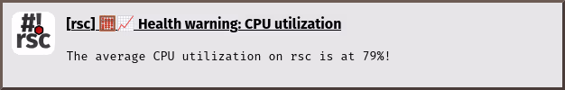 notification: check-health cpu utilization high